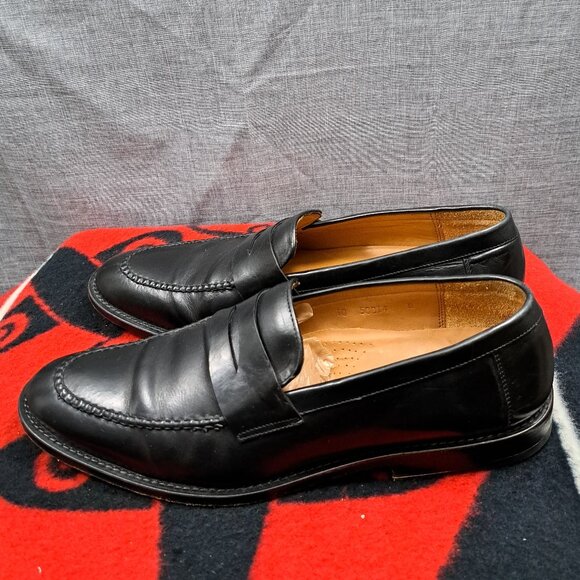 Alan Payne Other - %Size 10 Alan Payne Black Leather Dress Penny Loafers Men's Shoes / D5